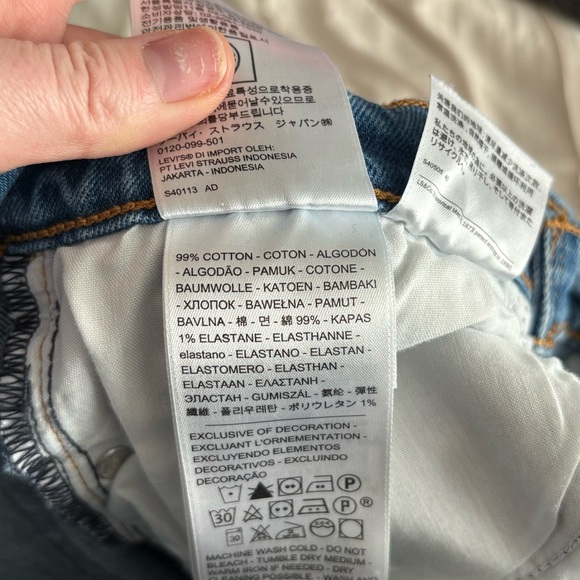 Levi’s Wedgie Straight Jeans Size 27 High Rise Cropped Medium Wash - Picture 4 of 5